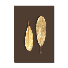 Load image into Gallery viewer, Golden Plant Wall Art Canvas