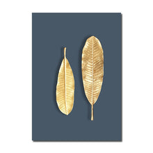 Load image into Gallery viewer, Golden Plant Wall Art Canvas