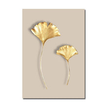 Load image into Gallery viewer, Golden Plant Wall Art Canvas