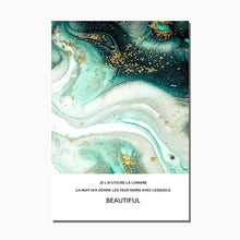 Load image into Gallery viewer, Green Ink Wall Art Canvas