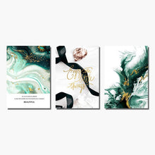 Load image into Gallery viewer, Green Ink Wall Art Canvas