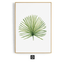 Load image into Gallery viewer, Green Leaf Wall Art Canvas