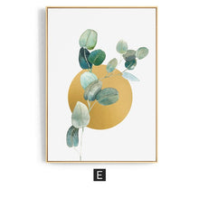 Load image into Gallery viewer, Green Leaf Wall Art Canvas