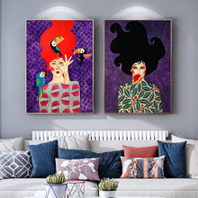 Load image into Gallery viewer, Modern Girl Wall Art Canvas