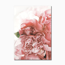 Load image into Gallery viewer, Pink and Green Flowers Wall Art Canvas