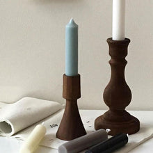 Load image into Gallery viewer, Wooden Candlestick