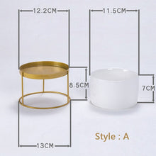 Load image into Gallery viewer, White and Gold Pot
