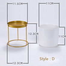 Load image into Gallery viewer, White and Gold Pot
