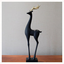 Load image into Gallery viewer, Black Deer Sculpture
