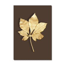 Load image into Gallery viewer, Golden Plant Wall Art Canvas
