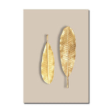 Load image into Gallery viewer, Golden Plant Wall Art Canvas
