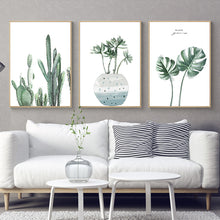 Load image into Gallery viewer, Green Leaf Wall Art Canvas
