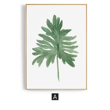 Load image into Gallery viewer, Green Leaf Wall Art Canvas
