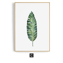 Load image into Gallery viewer, Green Leaf Wall Art Canvas
