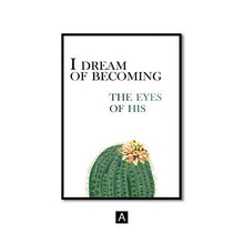 Load image into Gallery viewer, Green Cactus Wall Art Canvas
