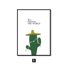Load image into Gallery viewer, Green Cactus Wall Art Canvas
