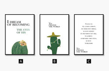 Load image into Gallery viewer, Green Cactus Wall Art Canvas
