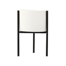 Load image into Gallery viewer, Black Iron,White Pot
