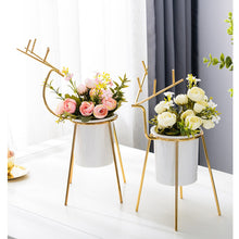 Load image into Gallery viewer, Deer Ceramic White Pot
