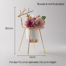 Load image into Gallery viewer, Deer Ceramic White Pot
