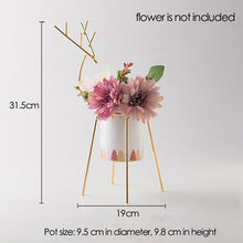Load image into Gallery viewer, Deer Ceramic White Pot
