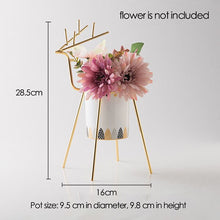 Load image into Gallery viewer, Deer Ceramic White Pot
