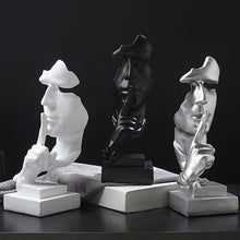 Load image into Gallery viewer, Silence Black and White Sculpture
