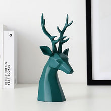 Load image into Gallery viewer, Black and White Deer Sculpture
