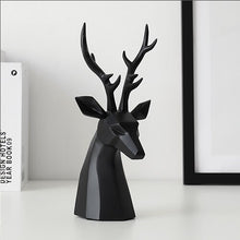 Load image into Gallery viewer, Black and White Deer Sculpture
