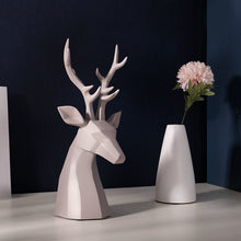Load image into Gallery viewer, Black and White Deer Sculpture
