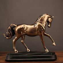 Load image into Gallery viewer, Gold Horse Sculpture
