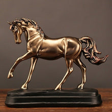 Load image into Gallery viewer, Gold Horse Sculpture

